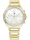 Tommy Hilfiger Eve Women's Watch Chronograph with Gold Metal Bracelet