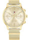 Tommy Hilfiger Blake Crystals Women's Watch Chronograph with Gold Metal Bracelet