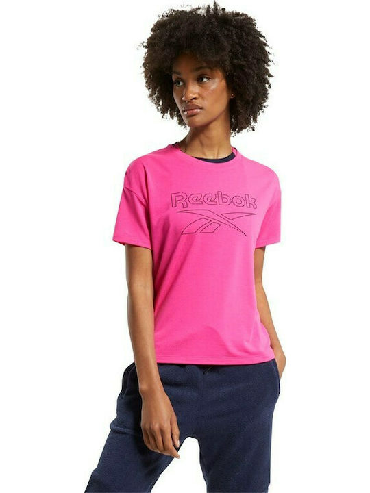 Reebok Workout Ready Supremium Γυναικείο Αθλητικό T-shirt Proud Pink