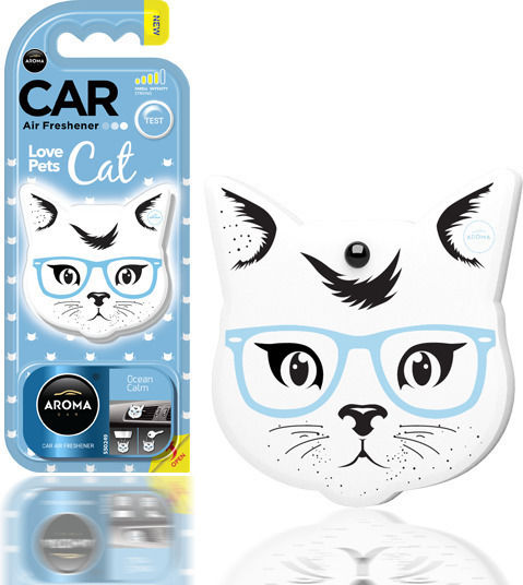 Aroma Car Cartelă Aromatică Suspendata Mașină Cat Ocean Calm 10.5gr 1buc