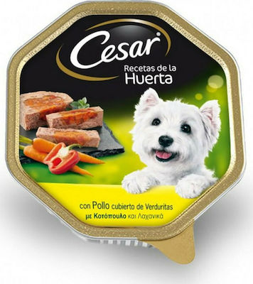 Cesar Nassfutter mit Huhn und Gemüse 1 x 150g