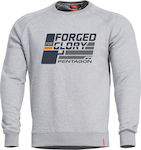 Pentagon Hawk "Forged For Glory" Sweater Sweatshirt Melange in Gray Farbe K09019-FG-16