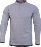 Pentagon Romeo Henley Shirt Blouse Melange in Gray color K09016-16