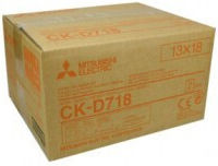Mitsubishi Electric CK-D718 Compatible Ribbon Ink Cartridge for Mitsubishi 13x18 cm 2x 230 Abzüge Schwarz 2Stück