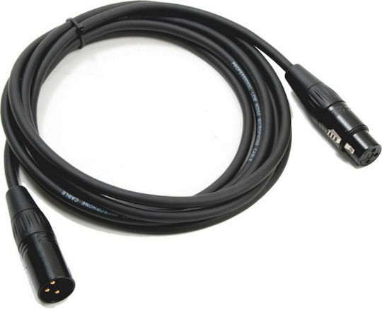 Bridgecable Kabel XLR-Stecker - XLR-Buchse Schwarz 3m TMC04B