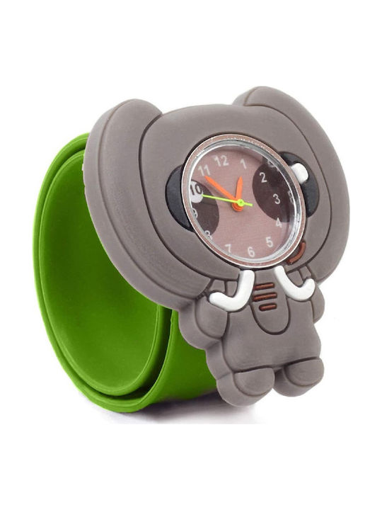 Kids Analog Watch Wacky Slap 3D Elephent with Rubber/Plastic Strap Gray