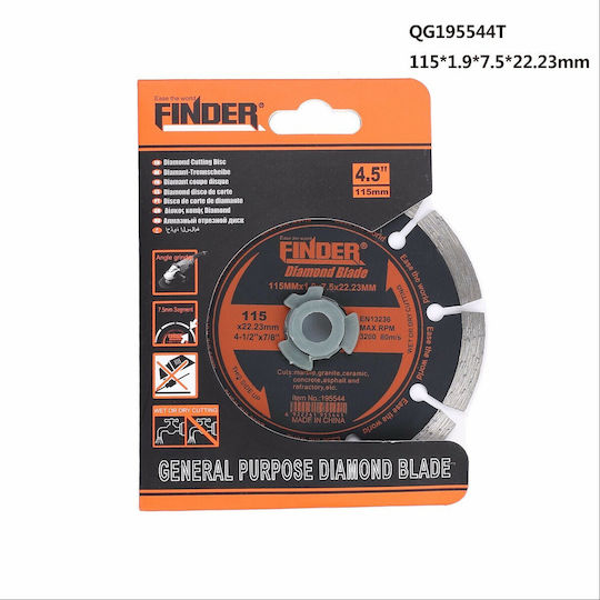 Finder Blade 4.5mm Cutting Disc Construction Materials Hole Diameter 115mm 1pcs