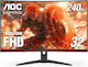 AOC C32G2ZE VA Curved Gaming Monitor 31.5" FHD 1920x1080 240Hz με Χρόνο Απόκρισης 4ms GTG