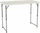 Lifetime Half-Folding Tabelul Oțel pentru Camping Pliabil în cazul în care 122x91.5x61cm Alb