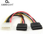 Cablexpert Molex cu 4 pini - 15-Pin Sata Cablu 0.3m Multicolor (CC-SATA-PSY-0.3M)