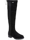 Pepe Jeans Suede Over the Knee Women's Boots Amy Hight Black