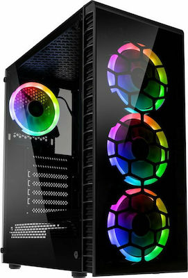 Kolink Observatory Lite Gaming Midi-Turm Computergehäuse mit RGB-Beleuchtung Schwarz