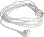 Extension Cable Cord 3x1.5mm²/5m White