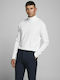 Jack & Jones Men's Long Sleeve Turtleneck Sweater White -WHITE