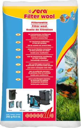 Sera Filter Wool Accessories for Aquarium Filtering Pre-filter for Fine Particles 250gr 1pcs