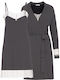 Vamp Women's Robe with Nightdress Black