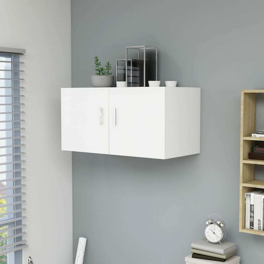 Wand Wohnzimmer Nischenschrank aus Spanplatte Weiß 80x39x40cm