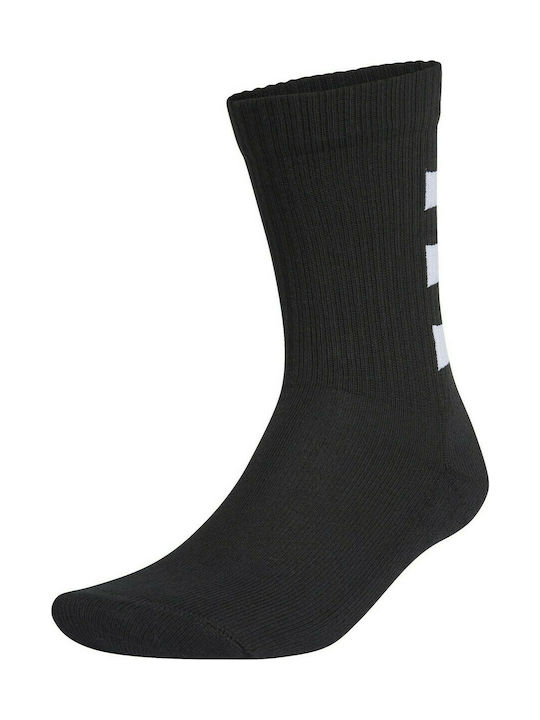 Adidas 3-Stripes Αθλητικές Κάλτσες Μαύρες 3 Ζεύγη