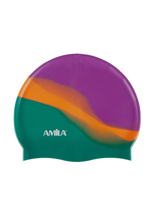 Amila Silicone Adults Swimming Cap Multicolour