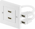 Goobay Complete Audio & Video HDMI Socket White MMK Wall Socket 51723