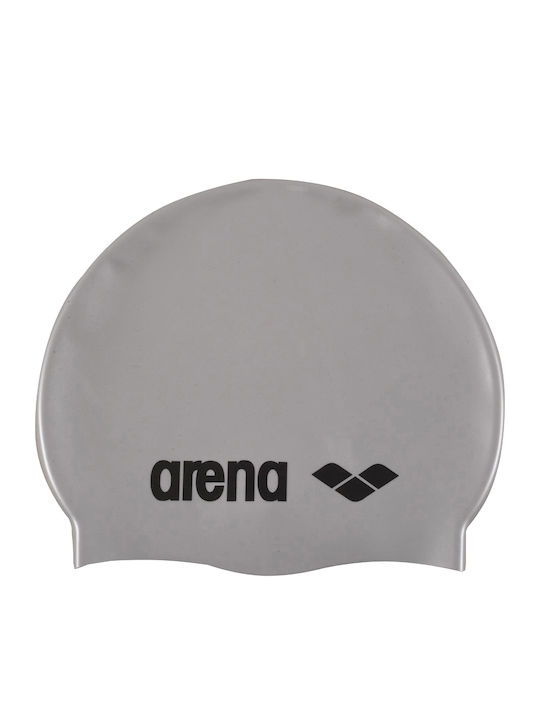 Arena Silicone Kids Swimming Cap Silver