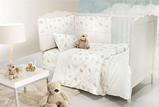 Guy Laroche Baby Crib Bedding Set Friends 3pcs Beige
