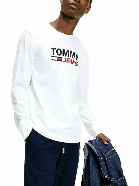 Tommy Hilfiger Ανδρική Μπλούζα Μακρυμάνικη Λευκή