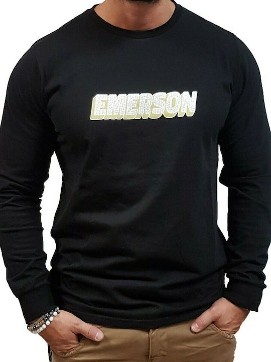 Emerson Ανδρική Μπλούζα Μακρυμάνικη Μαύρη