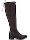 Xti Over the Knee Women's Boots with Zipper Gray