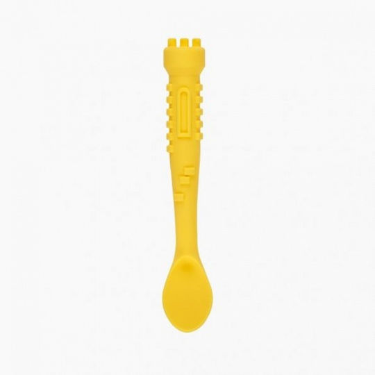 Naforye Baby Löffel Castle aus Silikon Yellow