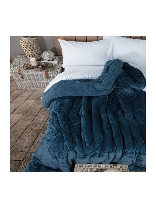 Borea Duvet Cover Single 160x220cm Cozy Petrol ...