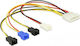 DeLock 4-Pin Molex - 2-Pin-Lüfter Kabel 0.2m Mehrfarbig (85516)