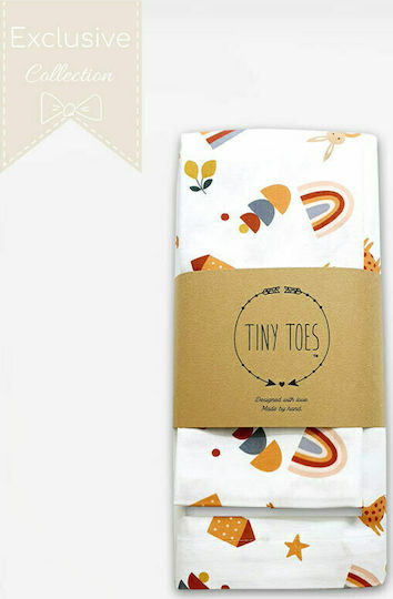 Tiny Toes Funky Bohemian Baby Sheets Set Crib Cotton Fitted Multicolored 70x140cm 3pcs
