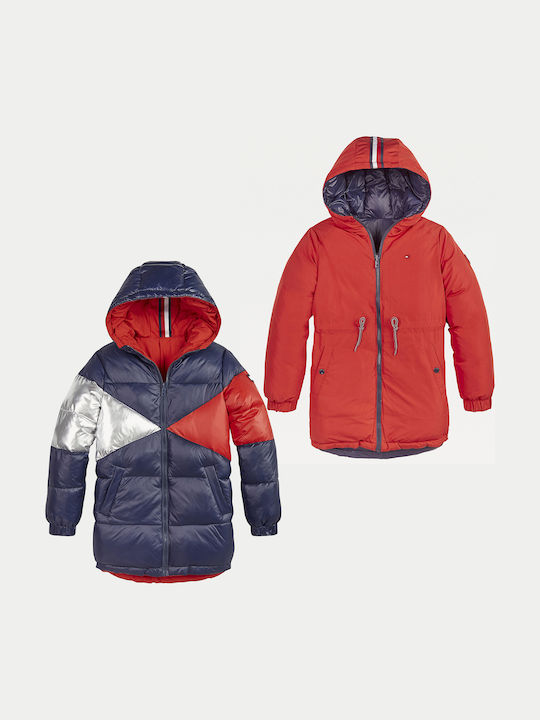 Kids' Casual Jacket Long with Hood Multicolour
