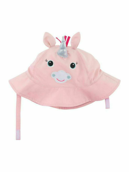 Zoocchini Παιδικό Καπέλο Bucket Υφασμάτινο Αντιηλιακό Μονόκερος για Κορίτσι Ροζ