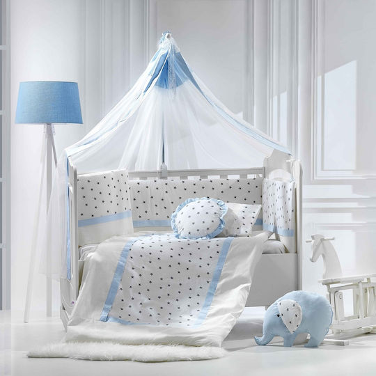 abo Set Für Krippe Elephant Blau 9Stück