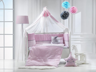 abo Baby Crib Bedding Set Carousel 9pcs Pink