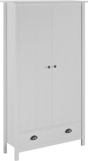 Doppeltür Kleiderschrank Hill White 89x50x170cm
