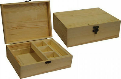 Next Wooden Craft Box 24273------2 Wooden Box with Clasp 25x19.2x8.5cm