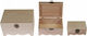 Next Wooden Craft Box 35275------2 Wooden Boxes Set of 3 pieces