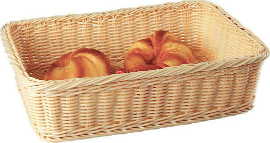 Sunnex Καλάθι Ψωμιού από Rattan Μπεζ 38x28.5x9cm