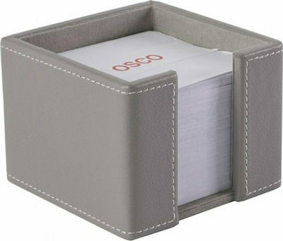 Leather Paper Holder in Gray Color 11.5x8x11.5cm.