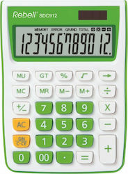 Rebell SDC912 Calculator 12 Digits in Green Color