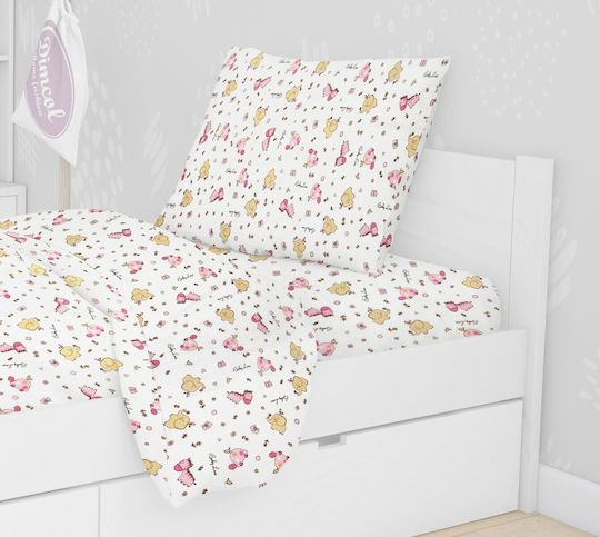Dimcol Elephant Kids Cotton Pillowcase 50x70cm 172 Pink