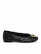 Synthetic Leather Ballerinas Black