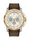 Cerruti Grigno Watch Chronograph Battery with Brown Leather Strap