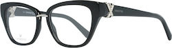 Swarovski Plastic Eyeglass Frame Butterfly Black SK5251 001