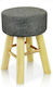 Hocker Für das Wohnzimmer Hölzernes Gray 30x30x44cm