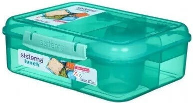 Sistema Bento Πλαστικό Παιδικό Σετ Φαγητού 1.65lt Μέντα 21.8 x 18.5 x 7.7εκ.