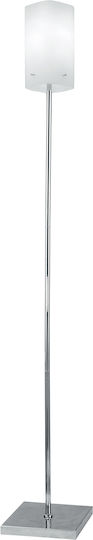 Fan Europe Square Floor Lamp H155xW22cm. with Socket for Bulb E27 White